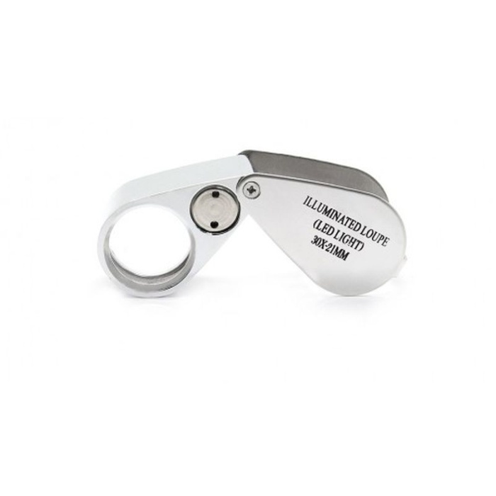 Kontrol Için Özel Kutulu Metal Işıklı Lup 30x21