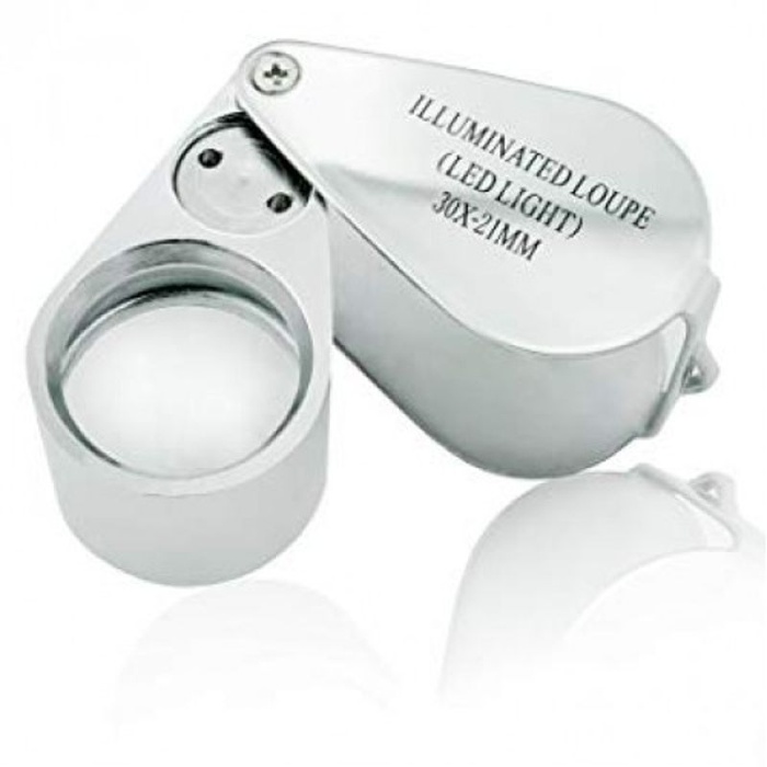 Kontrol Için Özel Kutulu Metal Işıklı Lup 30x21