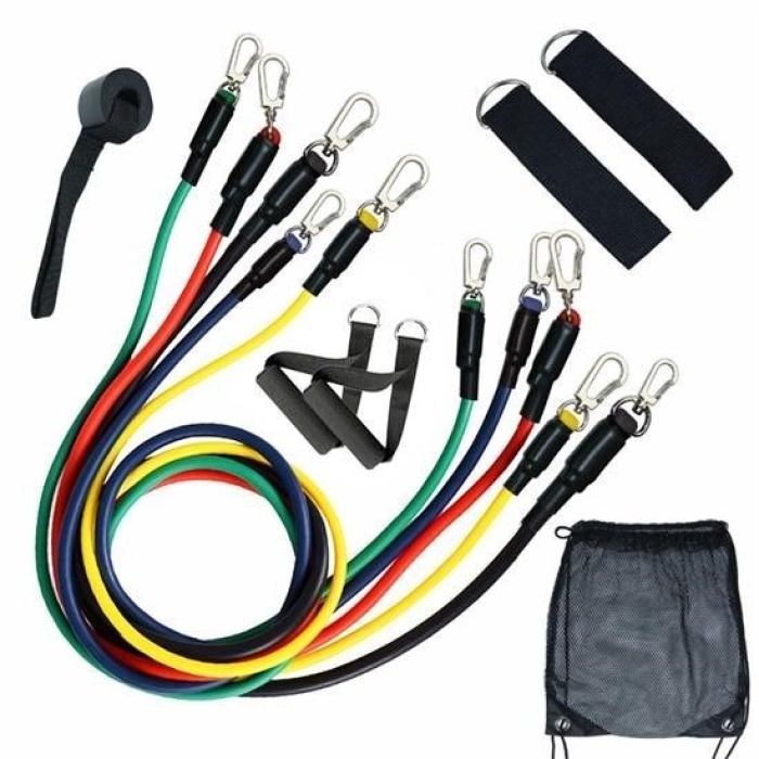 Buffer® 11 Parça Lateks Egzersiz Bandı Çekme Halatı Egzersiz Seti