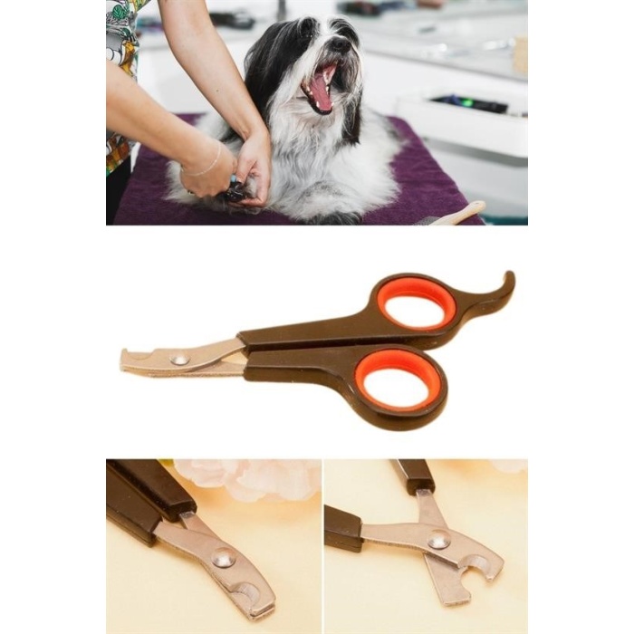 Küçük Çelik Uçlu Kedi Köpek Evcil Hayvan Tırnak Makası Pati Bakım Aleti Ergonomik Kaymaz Sap