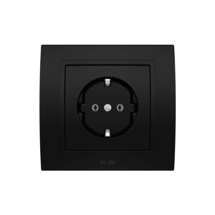 Zena Vantablack Topraklı Priz+ Çerçeve Dahil