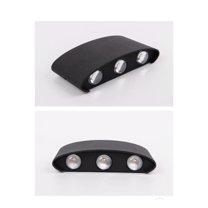 Dekoratif Çift Yönlü Duvar Aydınlatma Led Aplik Duvar Lambası Günışığı 6 Watt 220 Volt