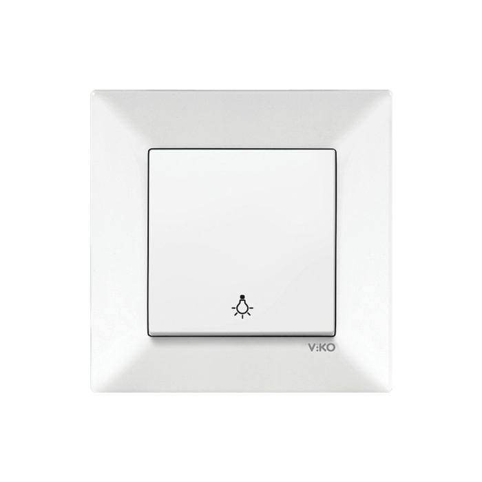 Viko Meridian Beyaz Light (zil/ışık Anahtar)(9 Adet )