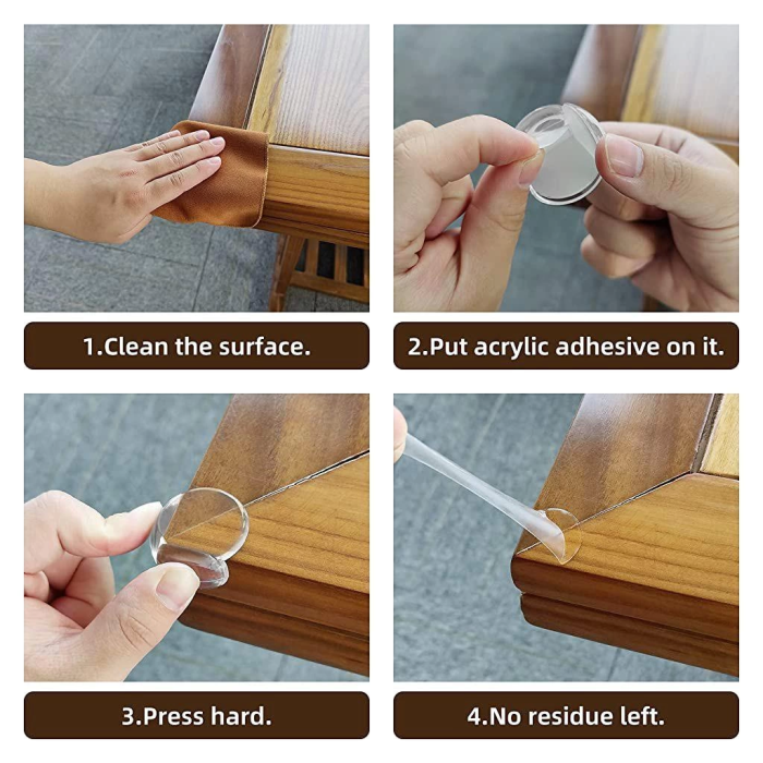 Silikon Şeffaf Masa Kenar , Köşe  Koruması