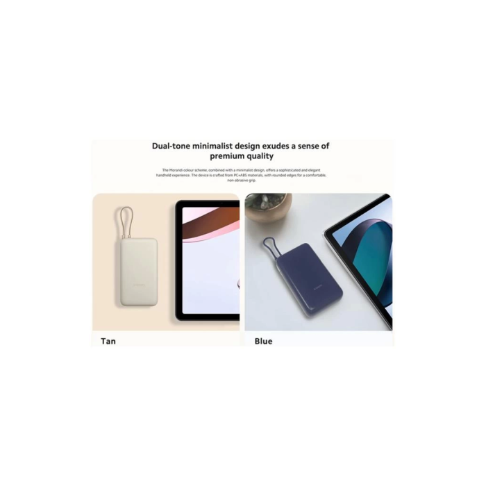 33w 20.000mah Mavi Powerbank Usb Ve Usb-c Portu Ve Usb-c Entegre Kablo Bhr8851gl