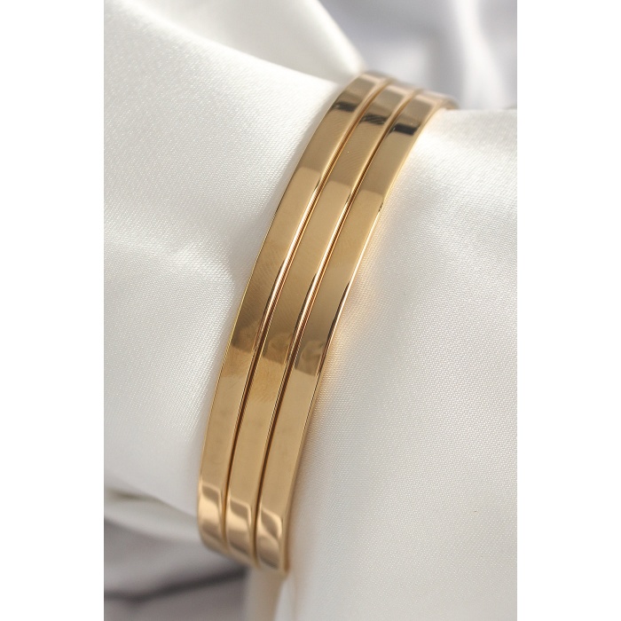316l Çelik Gold Renk Ajda Model Kadın Bileklik - Tj-bb6592