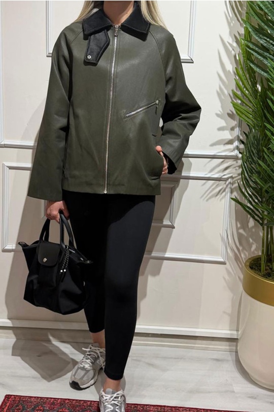 Kadife Yaka Yeşil Ceket