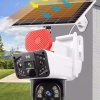 O-kam 3915 4g 6mp Dual Lens Güneş Panelli Solar Sirenli Güvenlik Kamerası