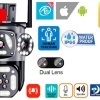 O-Kam 3412 Dual Lens WiFi Kamera Uzaktan İzleme Gece Görüş Sesli Görüşme
