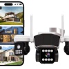 O-Kam 3036Pro, 9MP, WiFi, 3 Lens, Akıllı Kamera, Yapay Zeka, İnsan Algılama, Su Geçirmez, Uzaktan İzleme, Gece Görüş