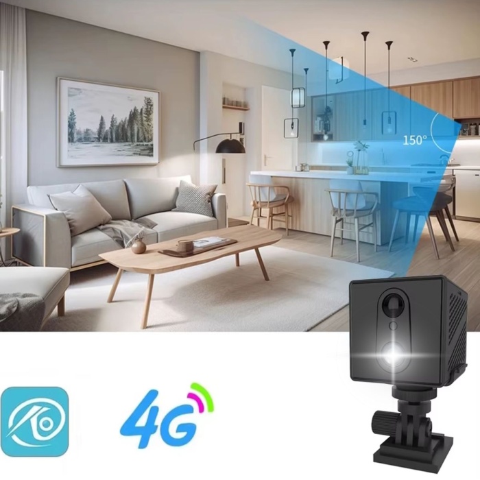 O-Kam 3036 4G Mini Akıllı Kamera Sesli Gece Görüş İnsan Algılama Dahili Batarya