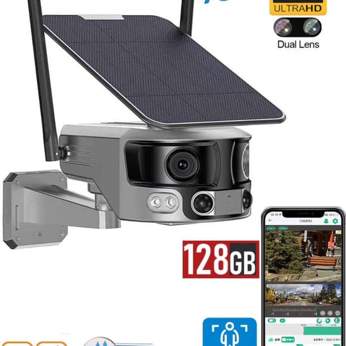 4K 128GB NİVİEW Aİ (YAPAY ZEKA) 4G 180° DUAL LENS SOLAR HAREKETLİ GECE GÖRÜŞ SESLİ AKILLI KAMERA