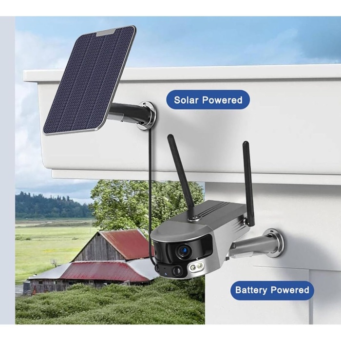 4K 128GB NİVİEW Aİ (YAPAY ZEKA) 4G 180° DUAL LENS SOLAR HAREKETLİ GECE GÖRÜŞ SESLİ AKILLI KAMERA