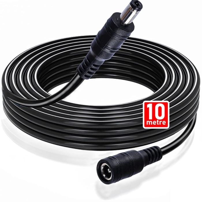 Concord Power Uzatma Kablosu 10 metre AWG23 Kamera, Wifi Kamera, Modem, Kayıt Cihazı 12V DC Uzatma