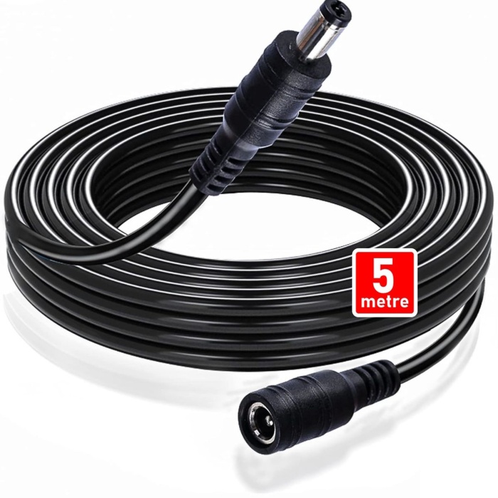 Concord Power Uzatma Kablosu 5 metre AWG23 Kamera, Wifi Kamera, Modem, Kayıt Cihazı 12V DC Uzatma