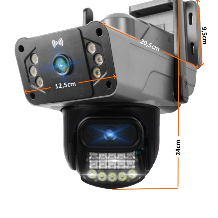 APEX WİFİ 6MP DUAL LENS ( SABİT HAREKETLİ ) GECE GÖRÜŞ INSAN TAKİBİ SESLİ TÜRKÇE APP KAMERA