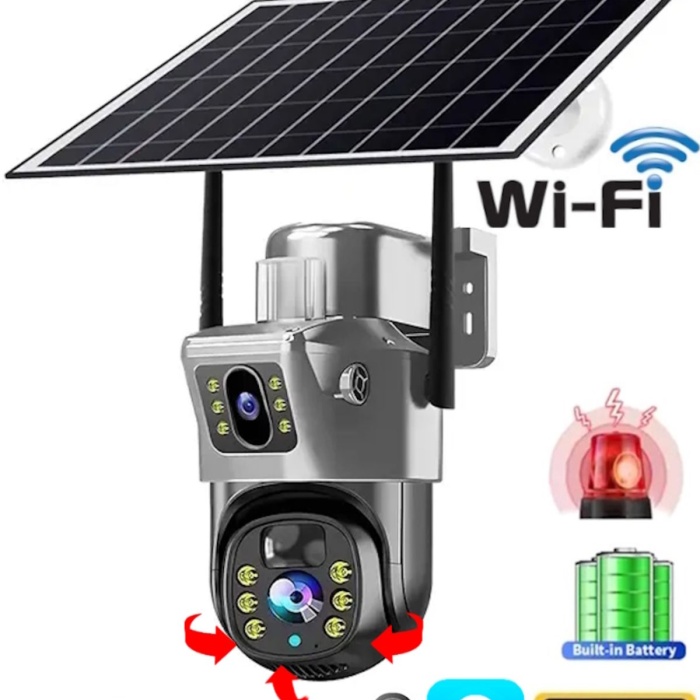 MPIA Mika 6MP Dual Lens  Wifi Güneş Enerjili Hareketli Akıllı Kamera Gece Görüş V380Pro