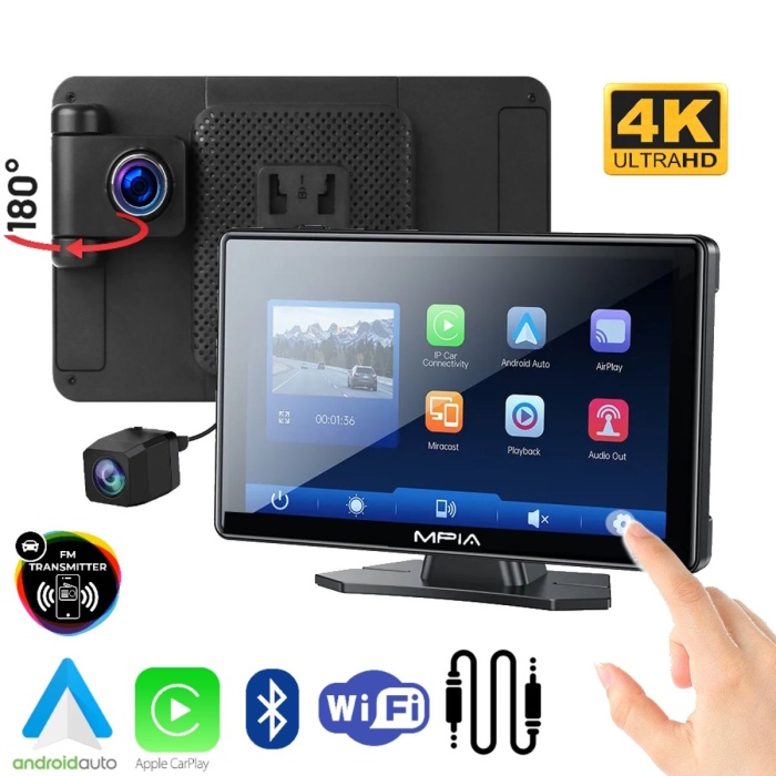Ventus Mpıa M88D Araç Içi Kamera Android Auto Apple Car Play Arka Geri Görüş Kamera 7 4K