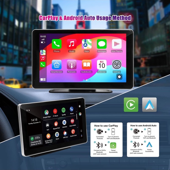Ventus Mpıa M88D Araç Içi Kamera Android Auto Apple Car Play Arka Geri Görüş Kamera 7 4K