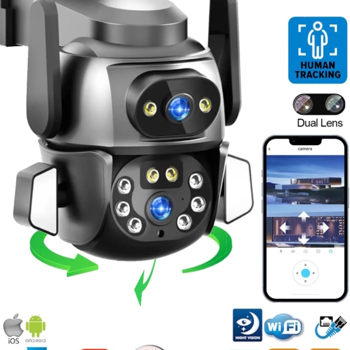 MPIA HİNA DUAL LENS 360° HAREKETLİ WİFİ WATERPROOF AKILLI IP GÜVENLİK KAMERASI (CARECAMPRO) UYGULAMA