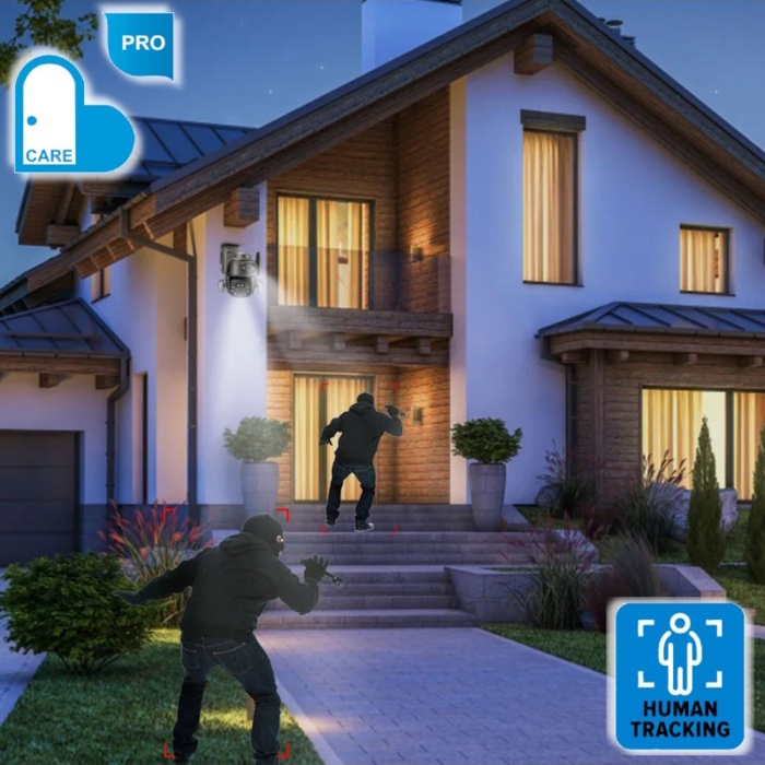 MPIA HİNA DUAL LENS 360° HAREKETLİ WİFİ WATERPROOF AKILLI IP GÜVENLİK KAMERASI (CARECAMPRO) UYGULAMA