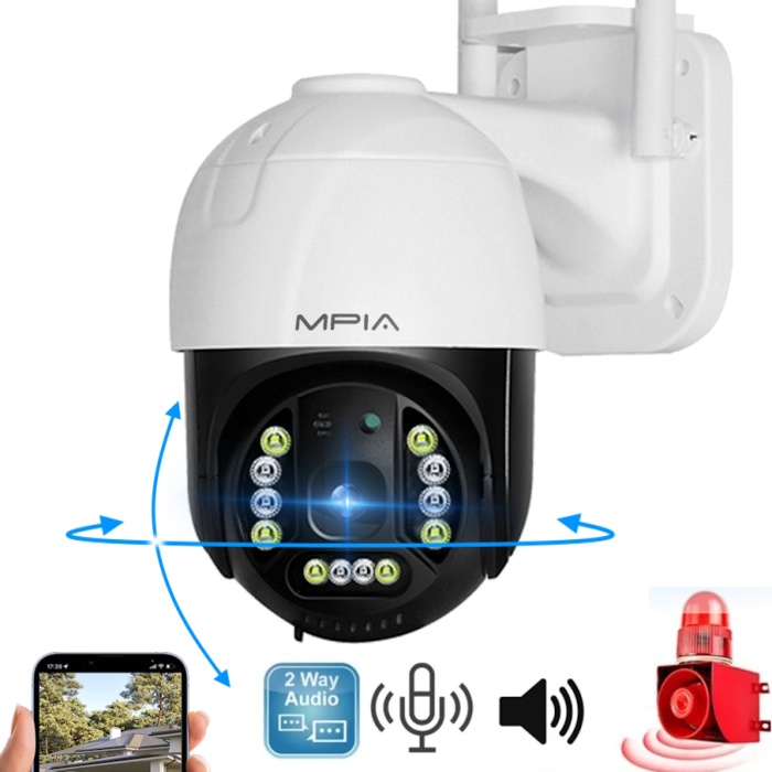 MPIA RIO II 360° HAREKETLİ WİFİ WATERPROOF AKILLI IP GÜVENLİK KAMERASI (CARECAMPRO) UYGULAMA