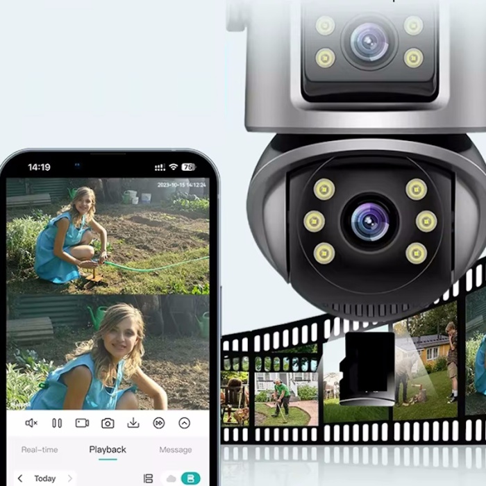 ICSEE VİVA232 6MP DUAL LENS 360° GÖRÜŞ HAREKETLİ  WATERPROOF GECE GÖRÜŞ SESLİ GÖRÜŞME AKILLI KAMERA