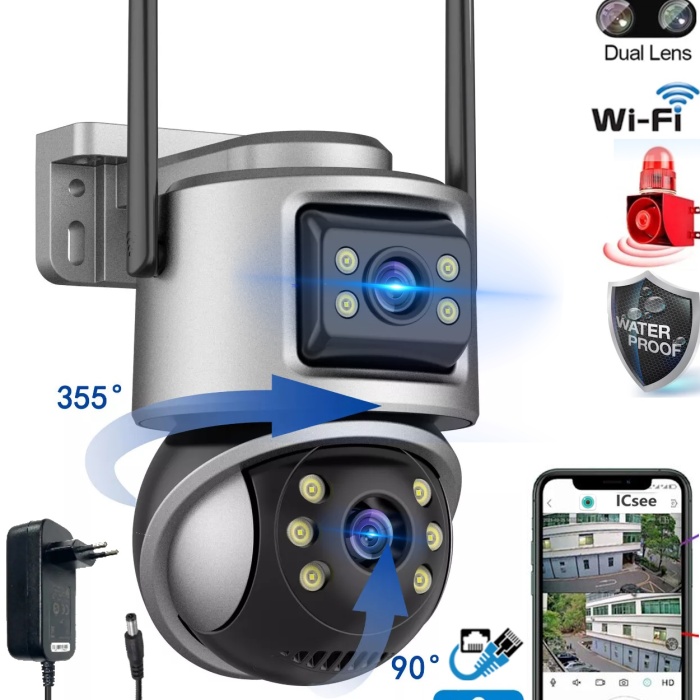 Ventus XMeye Akıllı Güvenlik Kamera Seti 2 (Dual Lens) Wifi Akıllı Kamera 500GB HDD Gece Görüş Waterproof