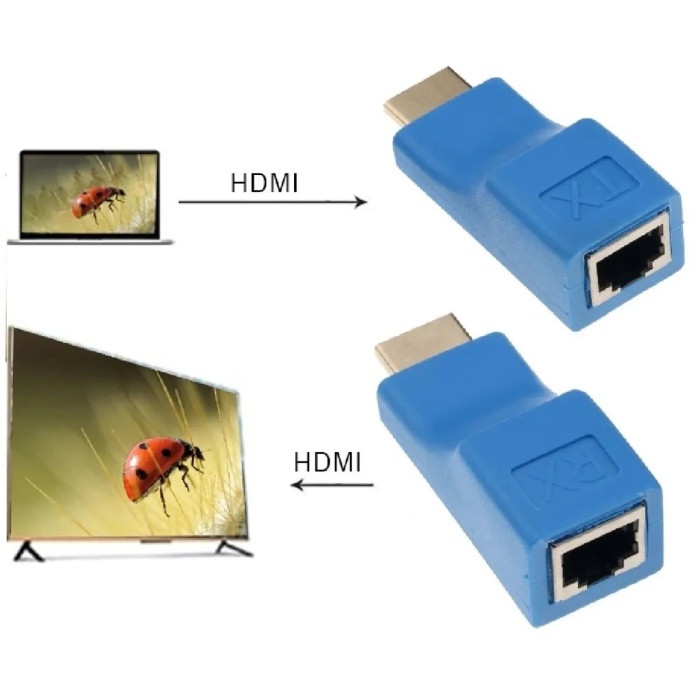 Hdmi Rj45 Cat5 6 Extender Uzatıcı Uzatma Aparatı Adaptör