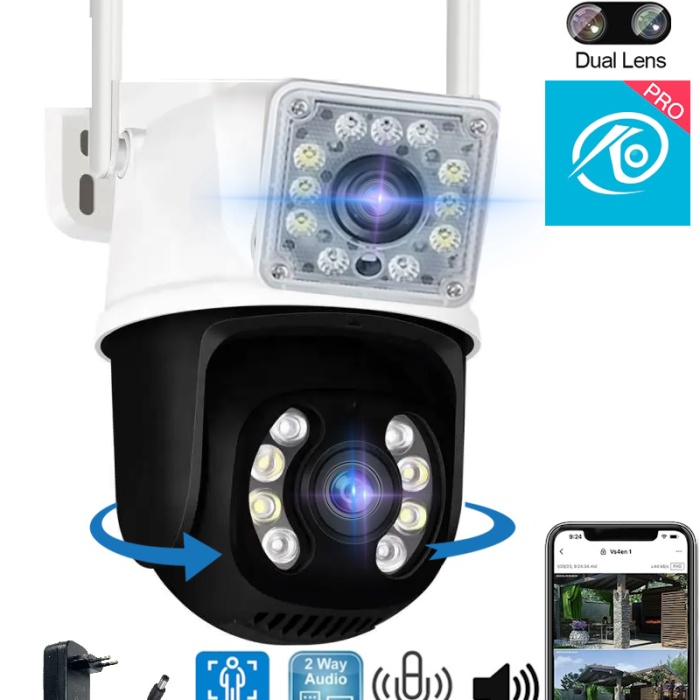 O-Kam 3011 Dual Lens Wifi Akıllı Kamera , Yapay Zeka, Gece Görüş, Karşılıklı Konuşma