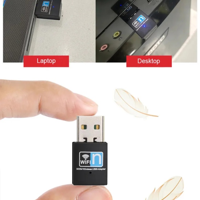Usb Wifi Adaptörü Kablosuz Wifi İnternet Alıcı Ağ Kartı Masaüstü Bilgisayar Pc 300 Mbps 802.11n