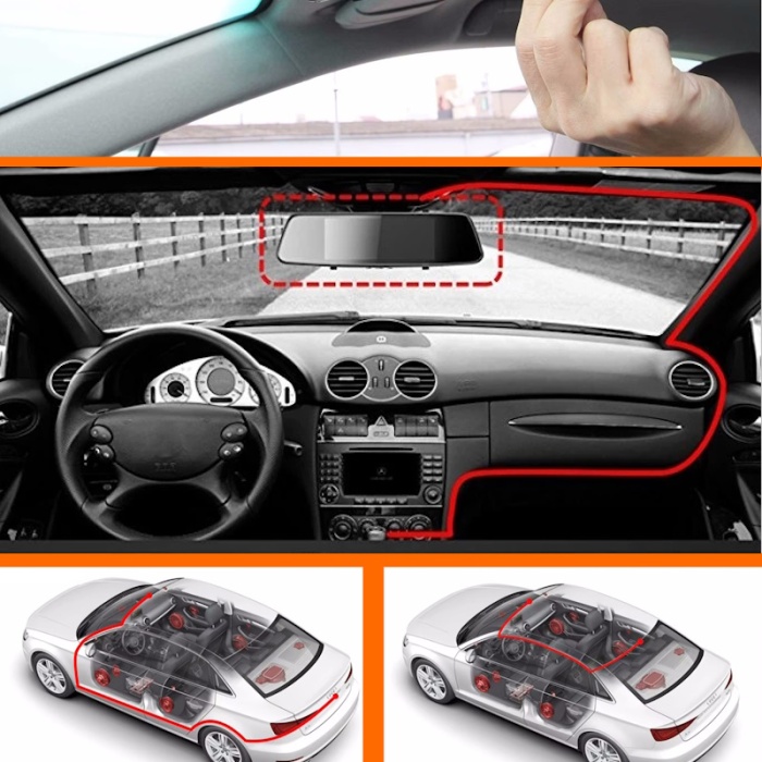 MPIA CC68 10 Tam Ekran Aynalı 128GB Araç İçi 4K Kamera GPS, Wifi ,Geri Görüş Kamerası