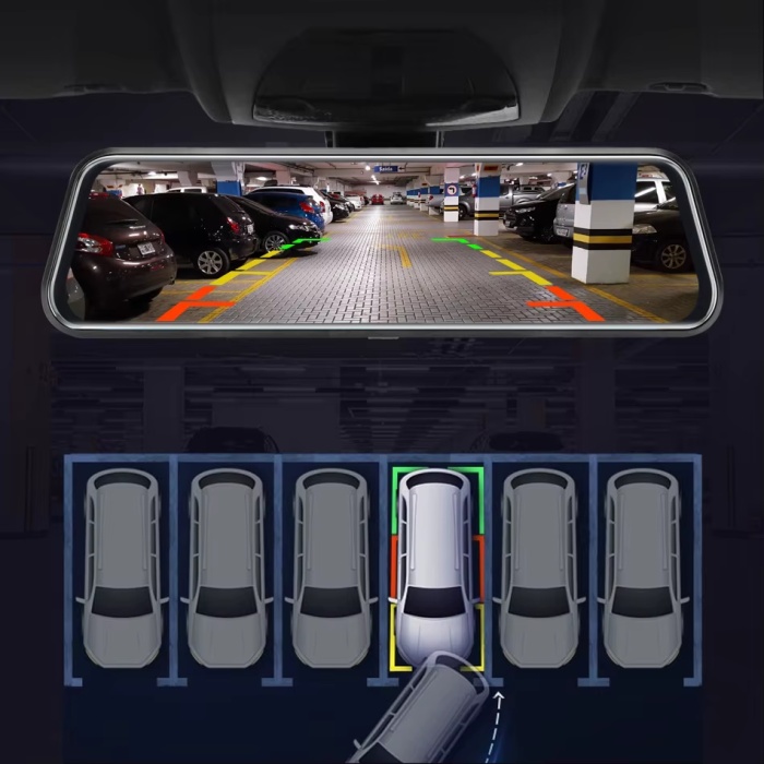 MPIA CC68 10 Tam Ekran Aynalı 128GB Araç İçi 4K Kamera GPS, Wifi ,Geri Görüş Kamerası