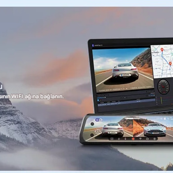 MPIA CC68 10 Tam Ekran Aynalı Araç İçi 4K Kamera GPS, Wifi ,Geri Görüş Kamerası