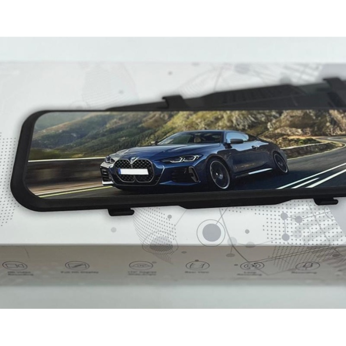 MPIA CC63 10 Dokunmatik Ekran FullHD 1080P Hafıza Araç Içi Çift Lens Kamera (Çakmaklık Adaptörü)