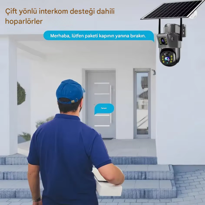 MPIA Mika 6MP Dual Lens  Wifi Güneş Enerjili Hareketli Akıllı Kamera Gece Görüş V380Pro