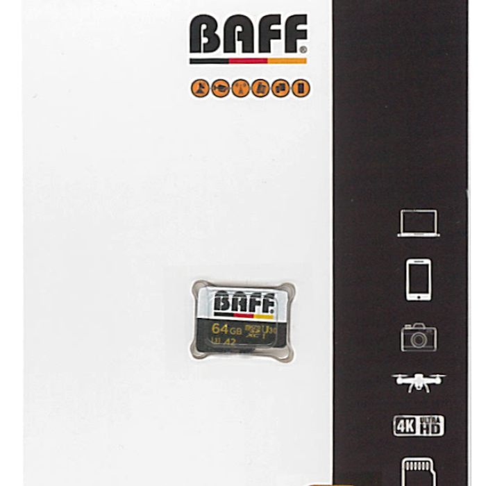 Baff 64GB Hafıza Kartı Video Kayıt Destekli UHS-I U3 A2