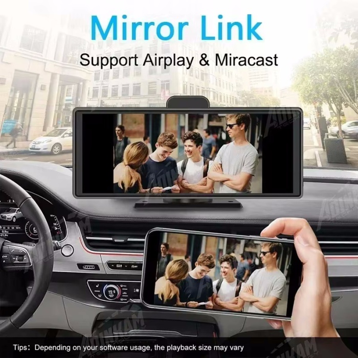 MPIA CP10  Carplay Apple Android Uyumlu 10.2 İnç Büyük Ekran Tak Çalıştır 4K Ön/Arka Çift Kameralı Araç Ekranı