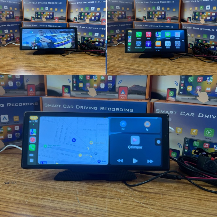 MPIA CP10  Carplay Apple Android Uyumlu 10.2 İnç Büyük Ekran Tak Çalıştır 4K Ön/Arka Çift Kameralı Araç Ekranı