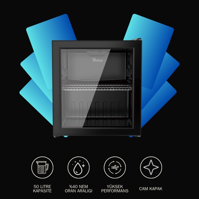 Ventus VN50 Camlı Minibar Minibuzdolabı