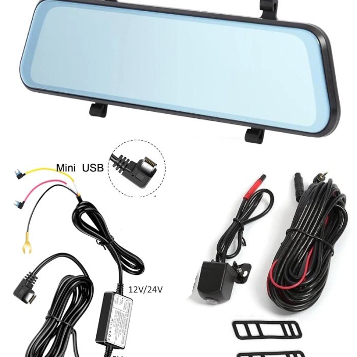 MPIA CC63 10 Dokunmatik Ekran FullHD 1080P Hafıza Araç Içi Çift Lens Kamera (Park Mod Adaptörü)