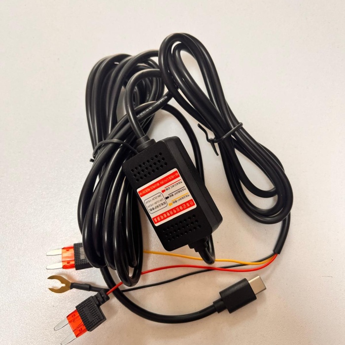 Araç İçi Kamera Adaptörü 12-24V/5V  Type-C 3A Park Modu Adaptör