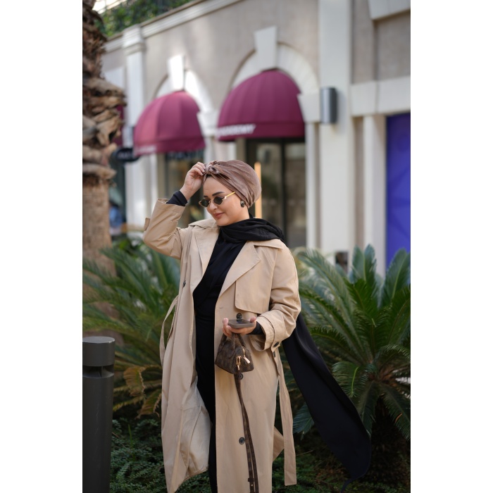 Acı Kahve Drapeli Pratik Hazır Bone