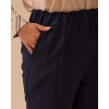 YENİ SEÇİL KADIN büyük beden elastik bel bilek boy pantolon 10002521014024