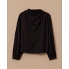 YENİ SEÇİL KADIN dik yaka drape detaylı bluz 10002521810004