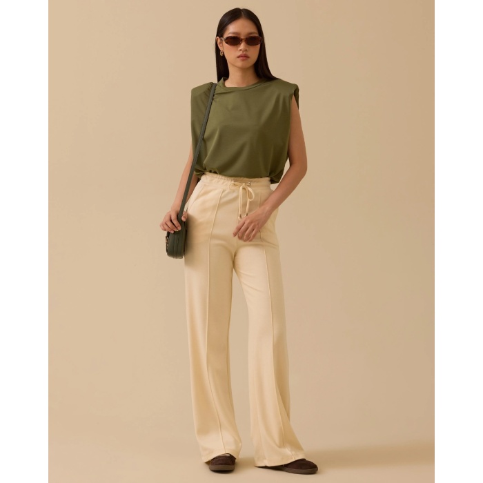 YENİ SEÇİL KADIN bağcıklı bol paça pantolon 10002421011017