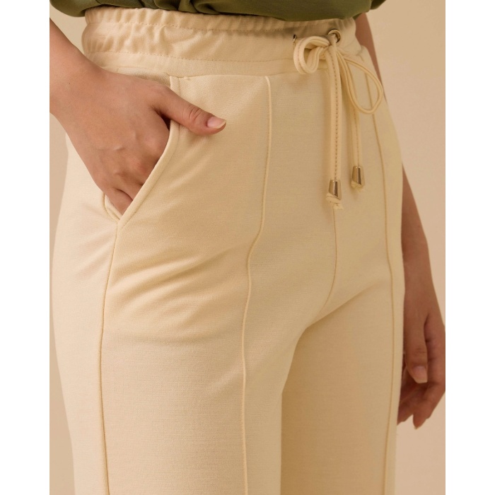 YENİ SEÇİL KADIN bağcıklı bol paça pantolon 10002421011017