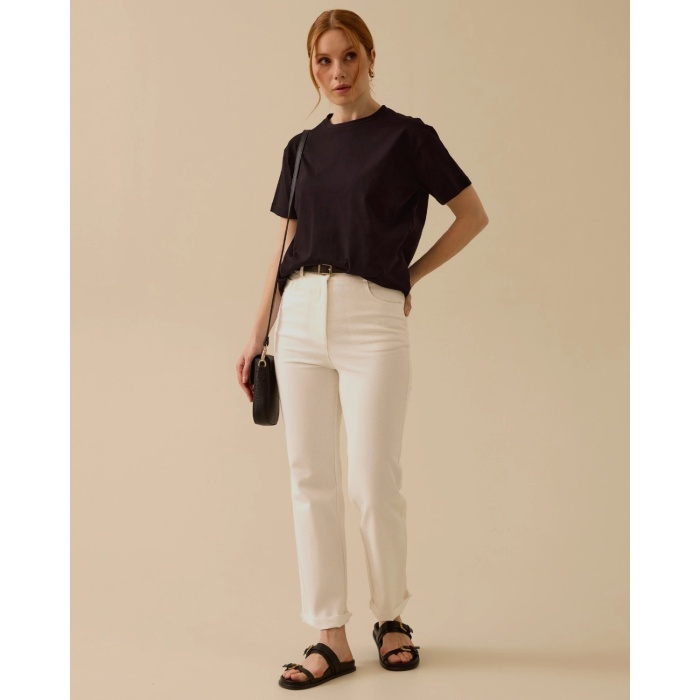 YENİ SEÇİL KADIN yuvarlak yaka kısa kollu tişört 10002512410002