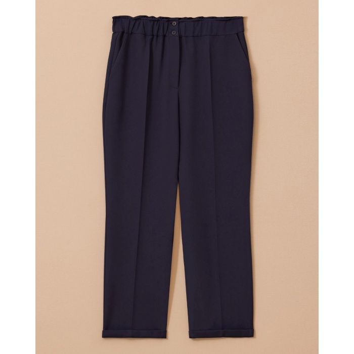 YENİ SEÇİL KADIN büyük beden elastik bel bilek boy pantolon 10002521014024