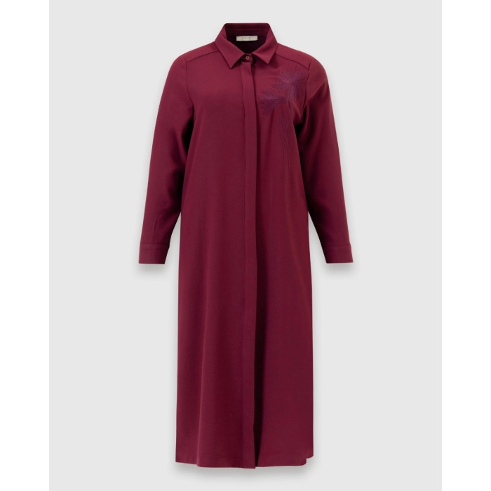 YENİ SEÇİL KADIN büyük beden nakışlı düğmeli tunik 10002421214008